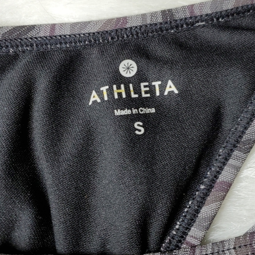 Athleta Black Jacquard Back-Tie Blousy Tankini - Picture 8 of 9